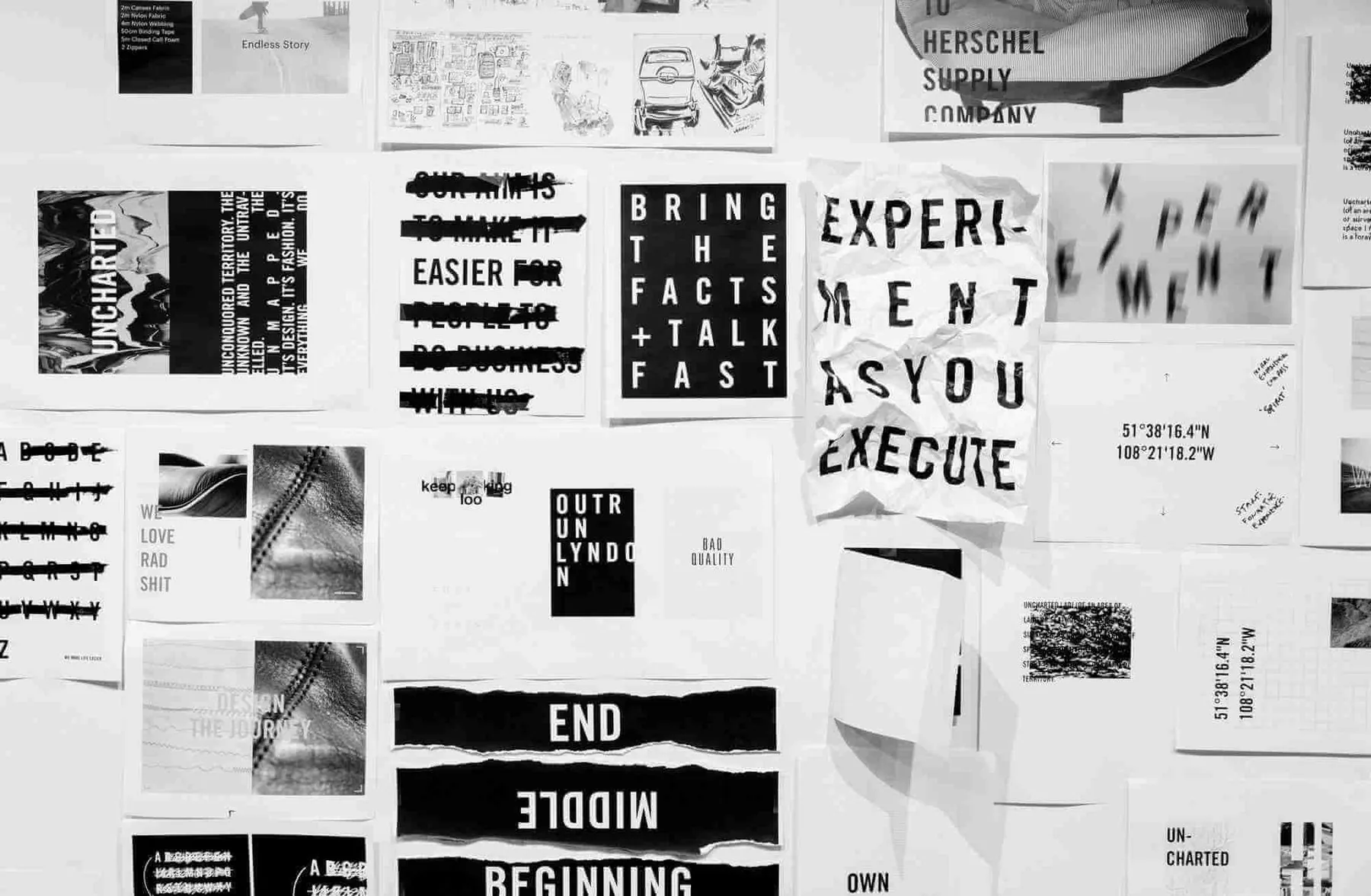 Mapping the system on the studio wall